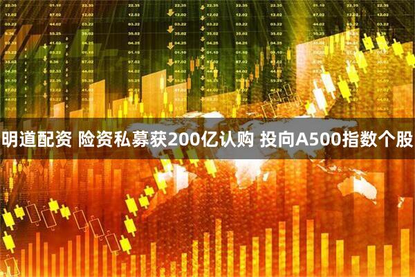 明道配资 险资私募获200亿认购 投向A500指数个股