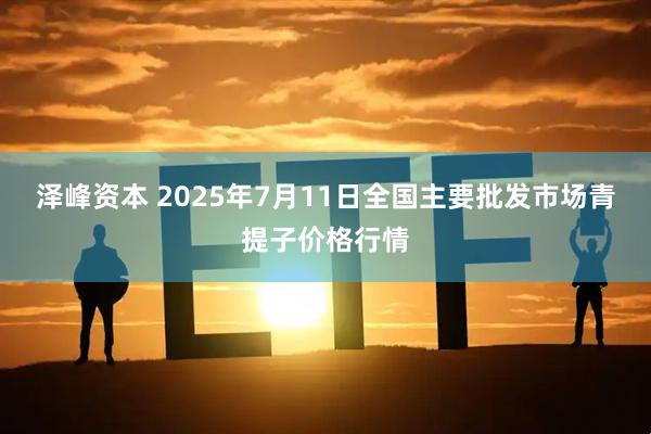 泽峰资本 2025年7月11日全国主要批发市场青提子价格行情