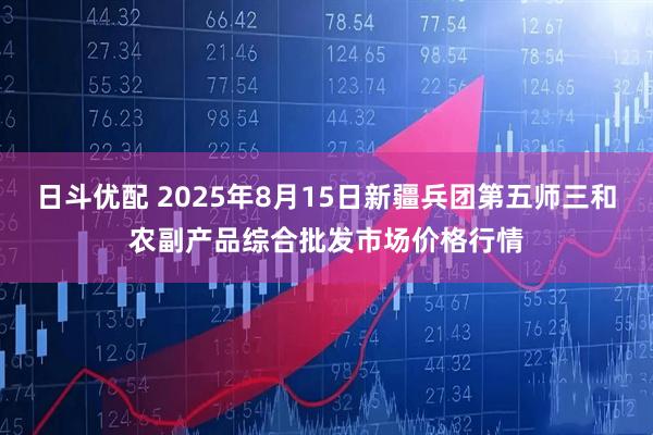 日斗优配 2025年8月15日新疆兵团第五师三和农副产品综合批发市场价格行情